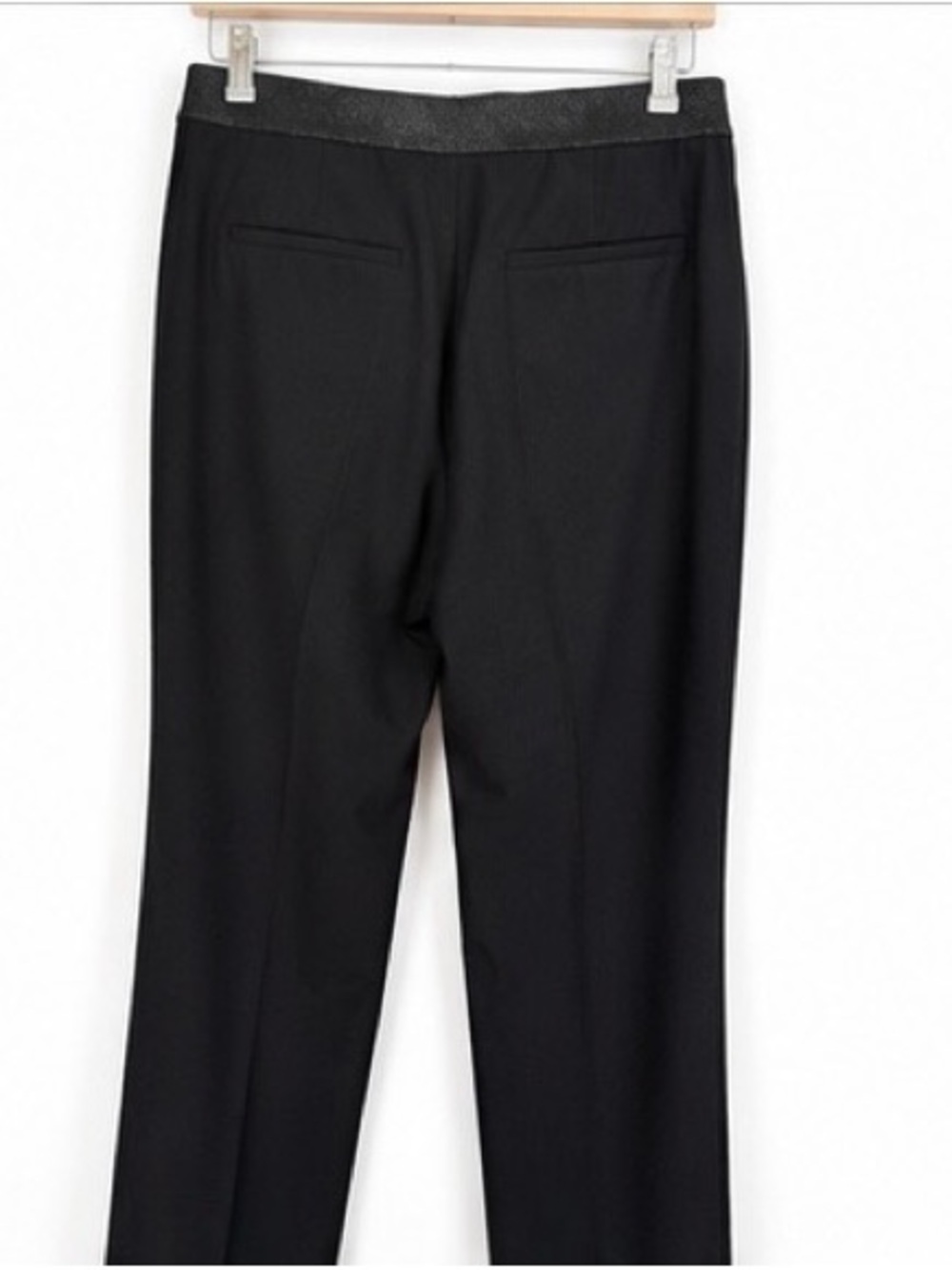 Armani Collezioni Black Dress Pants Womens 12 Italy Designer Career Luxury - Picture 4 of 8